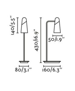 Minimalistische schwarze LAO LED-Schreibtischlampe - M2