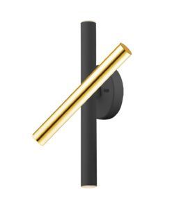 Wandlampe 3 Leuchten LED schwarz und gold VARAS dimmbar - 1
