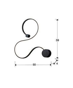 GRAFOS schwarz LED-Wandlampe GRAFOS Maßnahmen