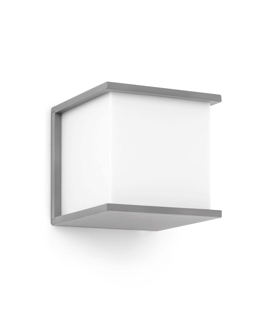 Graue Wandlampe KUBICK