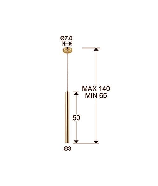 VARAS dimmbare LED-Lampe goldglänzend - 3