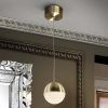 Lampe SPHERE LED Finish Messing satiniert Ø 12 cm