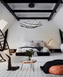 LED-Deckenleuchte schwarz 60 Ø TRAMA II Ambiente