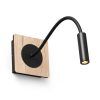 LED-Leselampe MOOD Schwarz und Holz