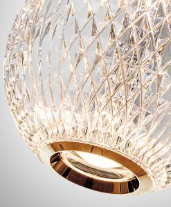 Lineare Pendelleuchte 5 LED-Leuchten gold Details AUSTRAL