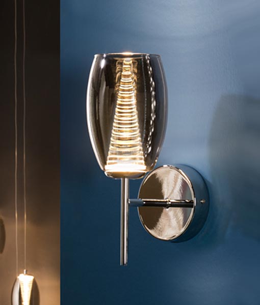 NEBULA LED-Wandlampe verchromt
