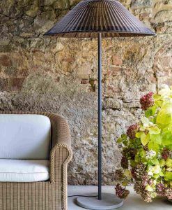 Outdoor Stehlampe 2 Meter und Ø 100 cm grau braun grau SAIGON Ambiente