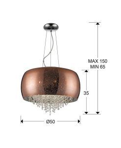 Pendelleuchte 50 Ø Kupfer CAELUM Größen