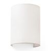 Runde Wandlampe aus beigem COTTON-Stoff
