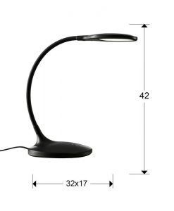 Schwarze LED-Studioleuchte SCOOP Maßnahmen
