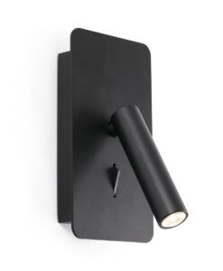 SUAU LED-Wandlampe mit USB-Lesegerät schwarz
