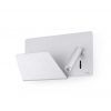 SUAU Wandlampe links grau USB