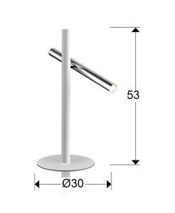 Tischleuchte 2 LED-Lichter Weiß und Chrom VARAS Größen