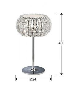 Tischleuchte 3 Lichter Messungen DIAMOND