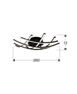 TRAMA II schwarz LED-Deckenleuchte 60 Ø Größen