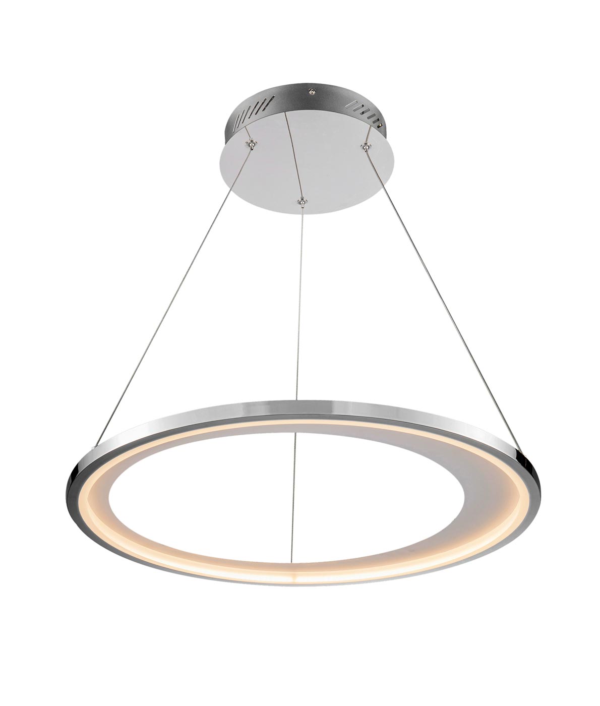 Verchromte Lampe 62 cm Ø LARIS LED