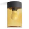 Deckenleuchte KILA Dunkelgrau und Amberglas KILA