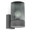 Wandlampe KILA Dunkelgrau und Rauchglas