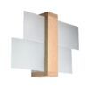 Wandleuchte aus Holz und Glas FENIKS 1