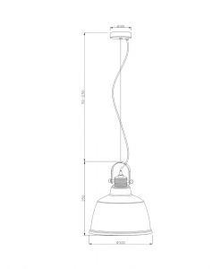 Glaslampe Ø 30 cm IRVING Maßensions