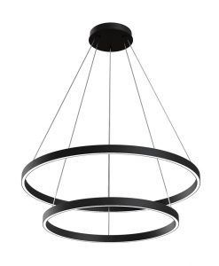 Lampe mit 2 schwarzen Ringen Ø 80 cm RIM LED 2