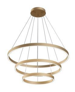 Lampe mit 3 goldenen Ringen Ø 80 cm RIM LED 2