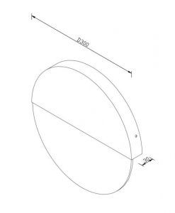 Wandlampe Ø 30 cm JUPITER LED 1 Masse
