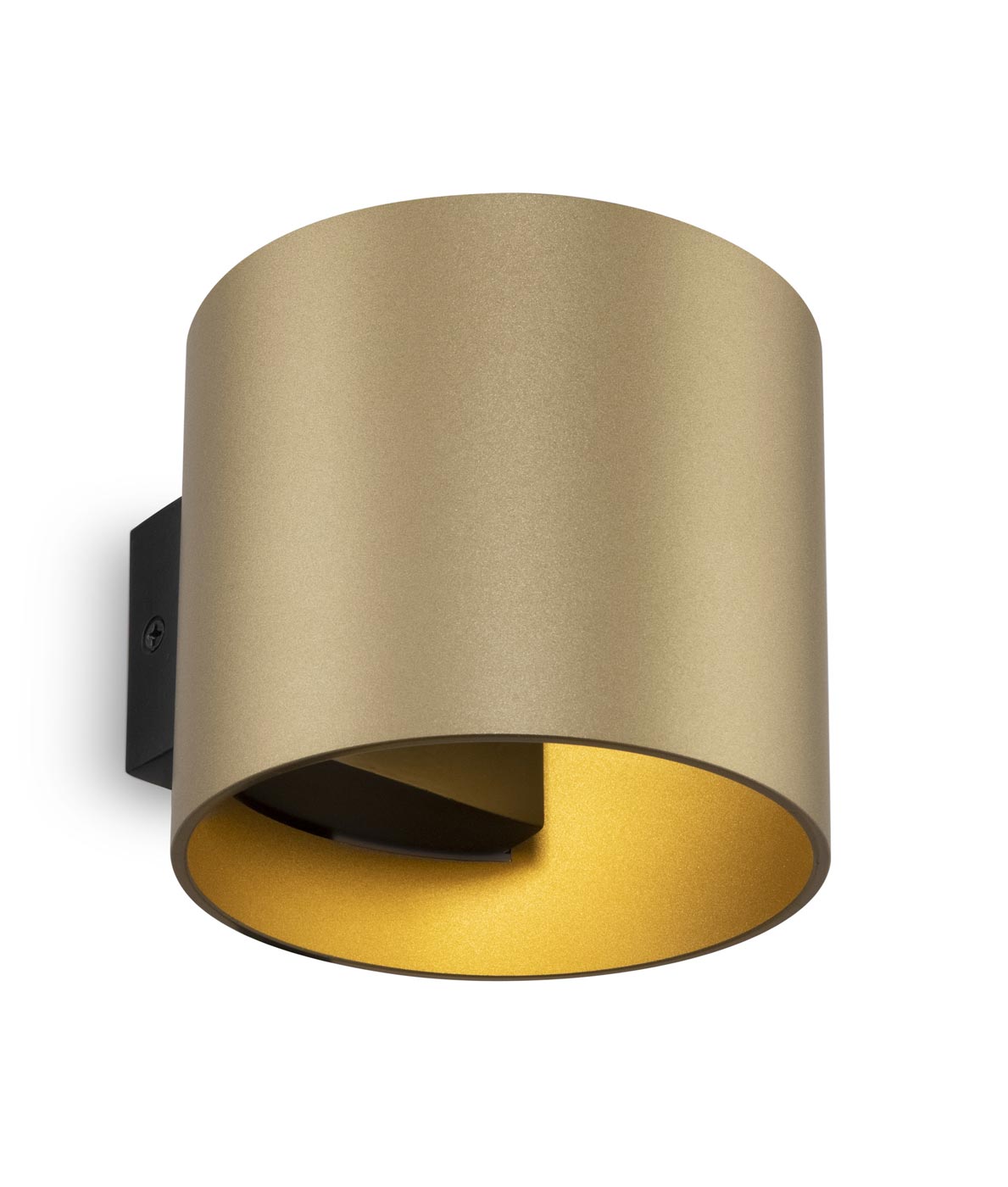 Wandlampe RUND mattgold