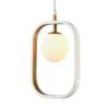 Weiß-goldene Lampe AVOLA