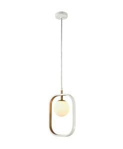 Weiß-goldene Lampe AVOLA 2