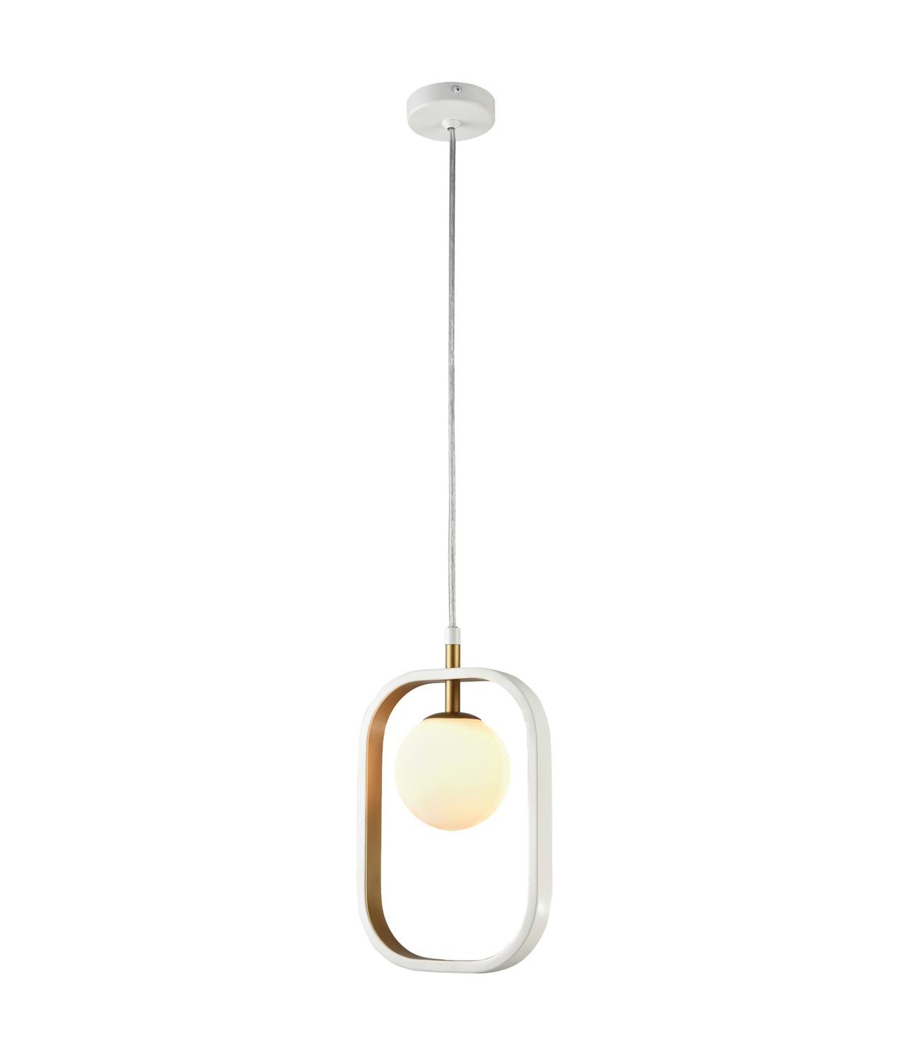 Weiß-goldene Lampe AVOLA 2