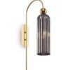 ANTIC Wandleuchte aus Gold und Rauchglas