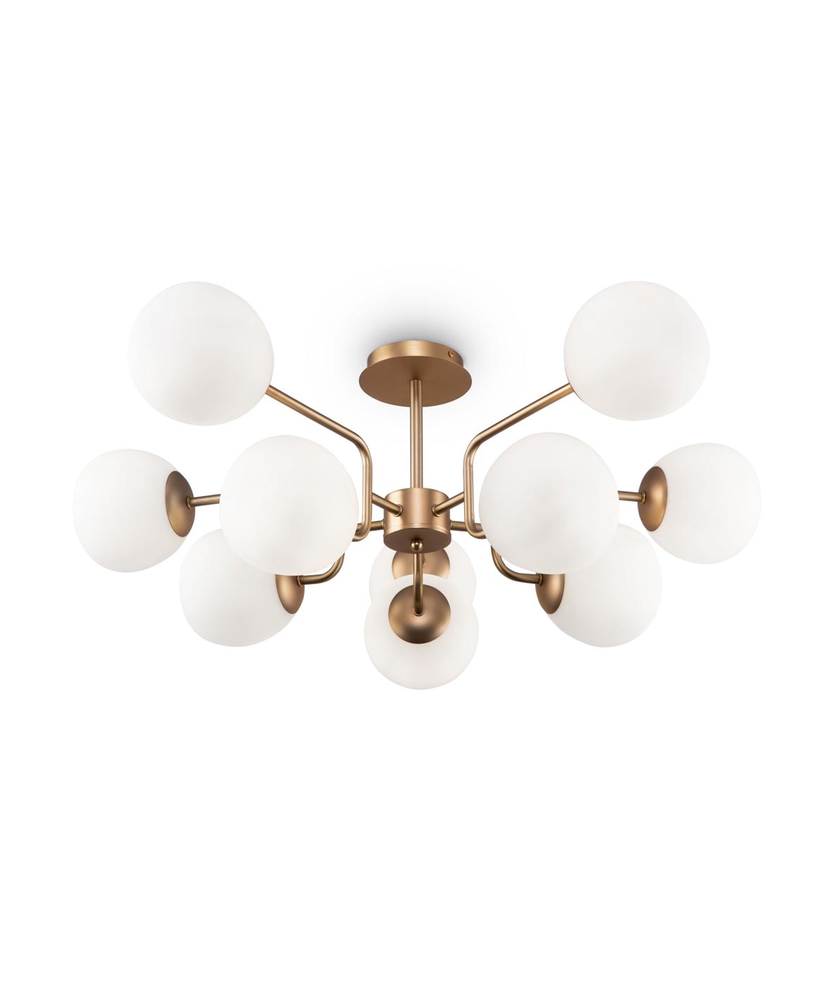 Gold und Kristall-Lampe 10 Lichter Ø 90 cm ERICH
