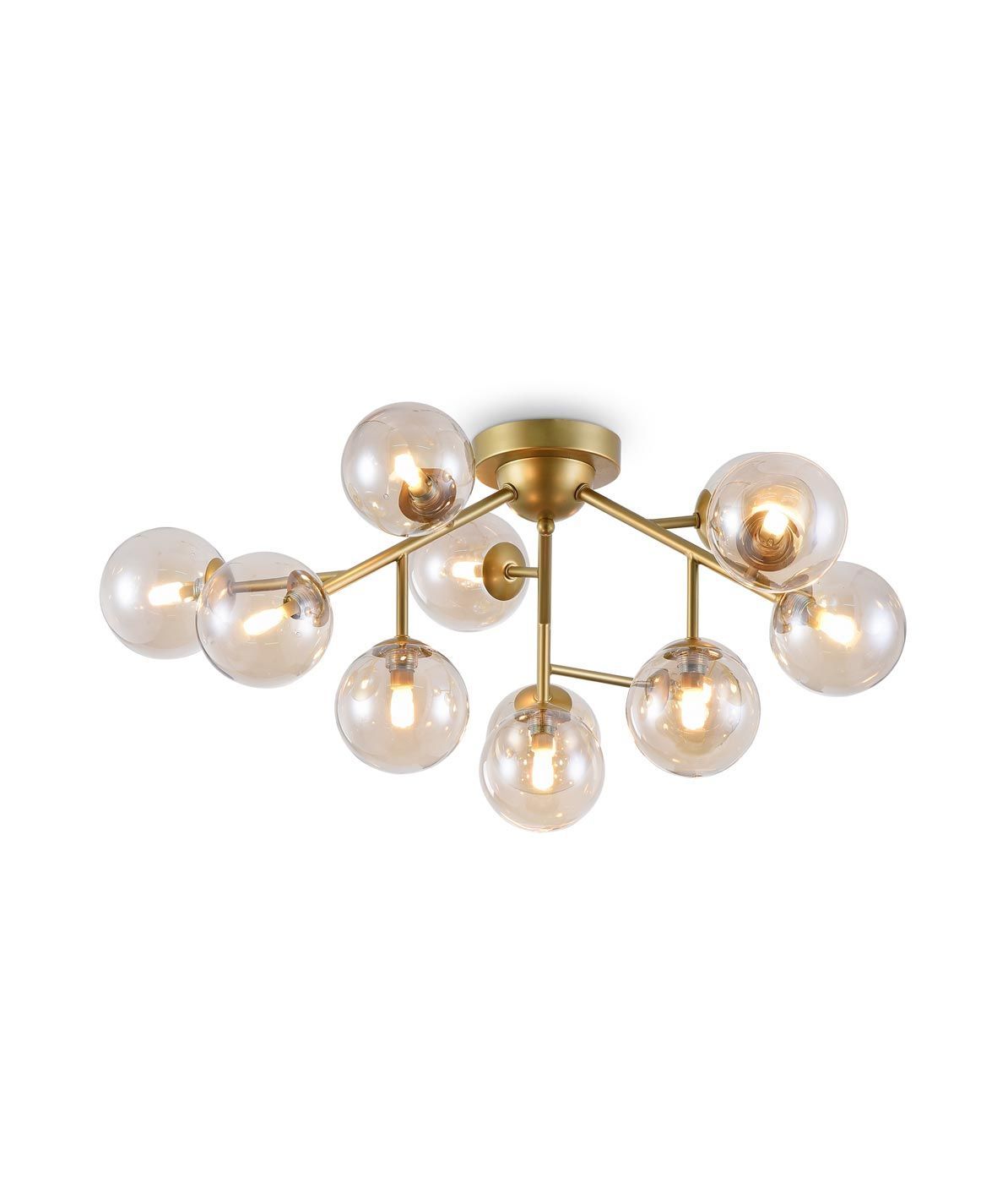Goldene Lampe 12 Lichter Ø 60 cm DALLAS