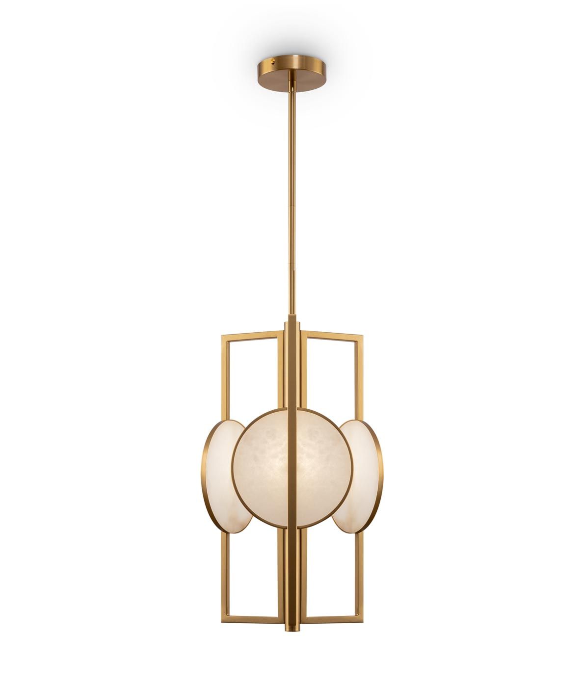 Goldene Lampe 3 Lichter Ø 30 cm MARMO