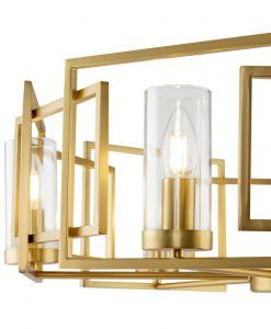Goldene Lampe 6 Lichter Ø 65 cm BOWI 2