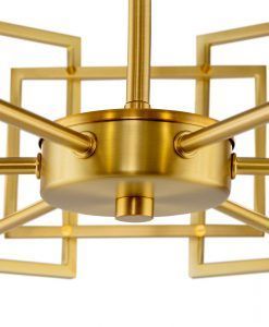 Goldene Lampe 6 Lichter Ø 65 cm BOWI 3