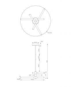 Goldene Lampe Ø 72 cm AXIS LED 28W Masse