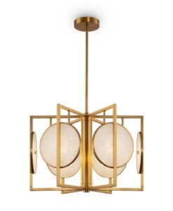 Goldener Kronleuchter 6 Lichter Ø 51 cm MARMO