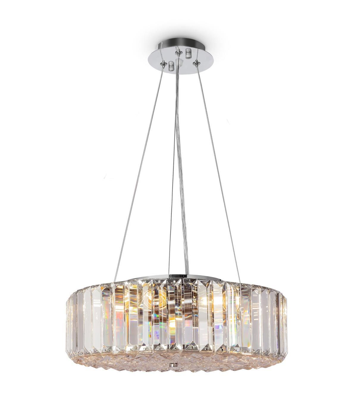 Lampe 6 Lichter mit Kristallplatten Ø 40 cm RECINTO