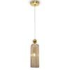 Lampe aus Gold und Cognacglas ANTIC