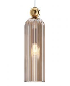 Lampe aus Gold und Cognacglas ANTIC 2