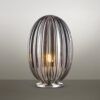 OVILA Glas-Tischlampe rauchfarbener Schirm