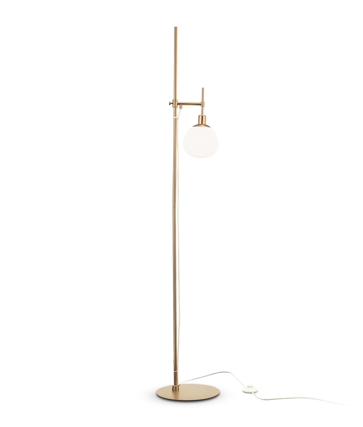 Stehlampe aus Gold und Kristall ERICH