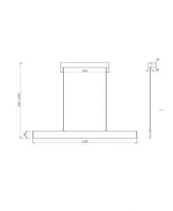 STEP LED 30W weiß lineare Lampe Masse