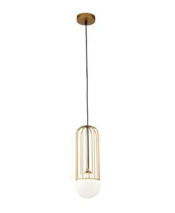 Weiß-goldene Lampe Ø 12 cm TELFORD