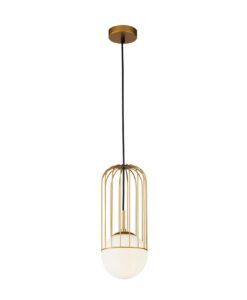 Weiß-goldene Lampe Ø 15 cm TELFORD