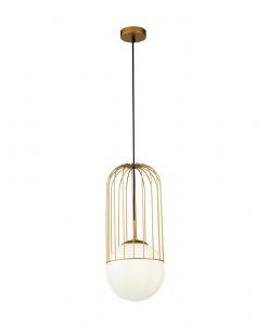 Weiß-goldene Lampe Ø 20 cm TELFORD