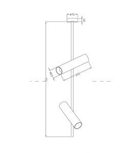 Weiße Lampe 2 Lichter ELTI Masse