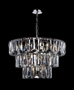 Chrom-Lampe 18 Lichter Ø 77 cm PUNTES 2